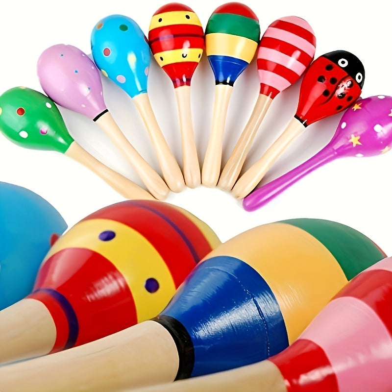MelodyWood Maraca in Legno - Strumento Musicale Giocoso per Bambini