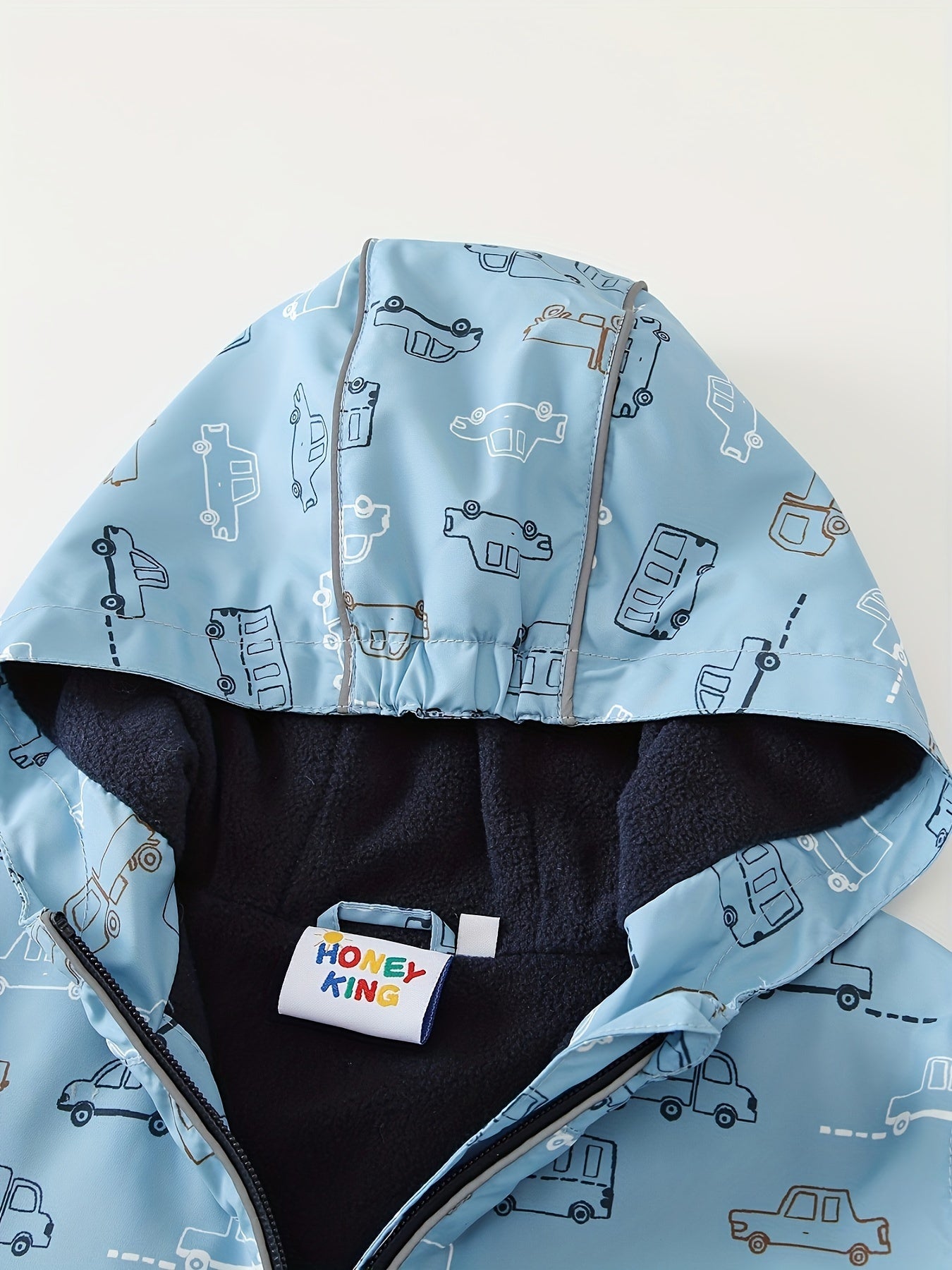 Giacca in Fleece per Ragazzi con Tema Auto – Giacca Impermeabile e Antivento per Esterni