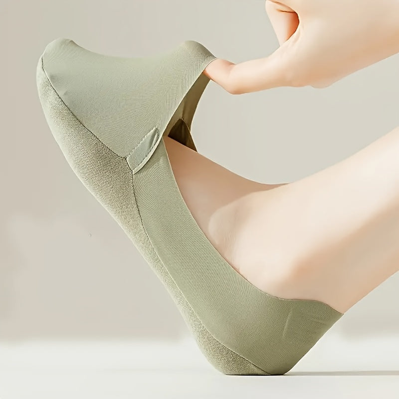 5 Paia di Calzini in Seta Ghiacciata – Traspiranti e Antiscivolo Calzini Invisibili per Donne