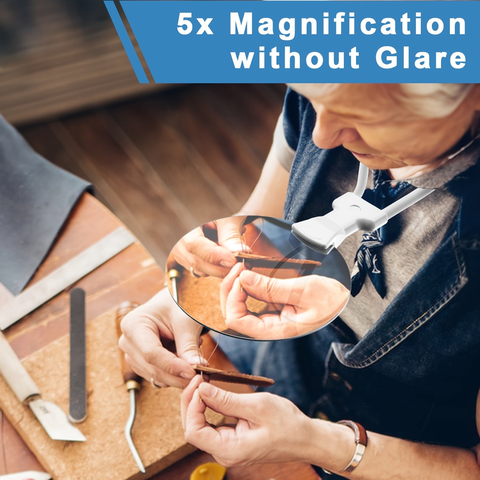VisionEase 5X Lente d'Ingrandimento – Magnificatore da Collo Unisex