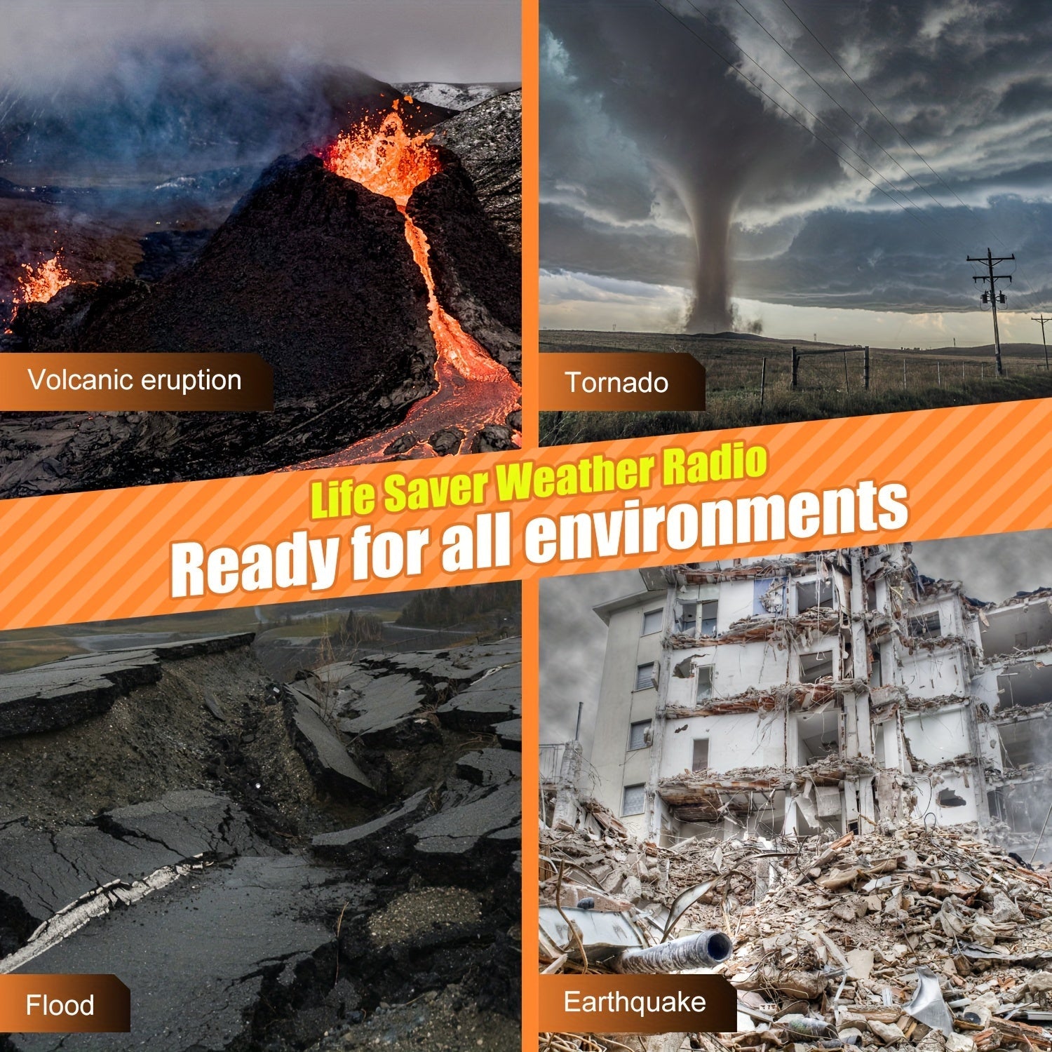 Radio di emergenza tutto-in-uno con manovella e pannello solare – Per campeggio e situazioni di emergenza