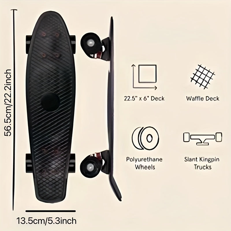 Mini Cruiser Skateboard - Compatto, Elegante e Adatto a Tutti i Livelli