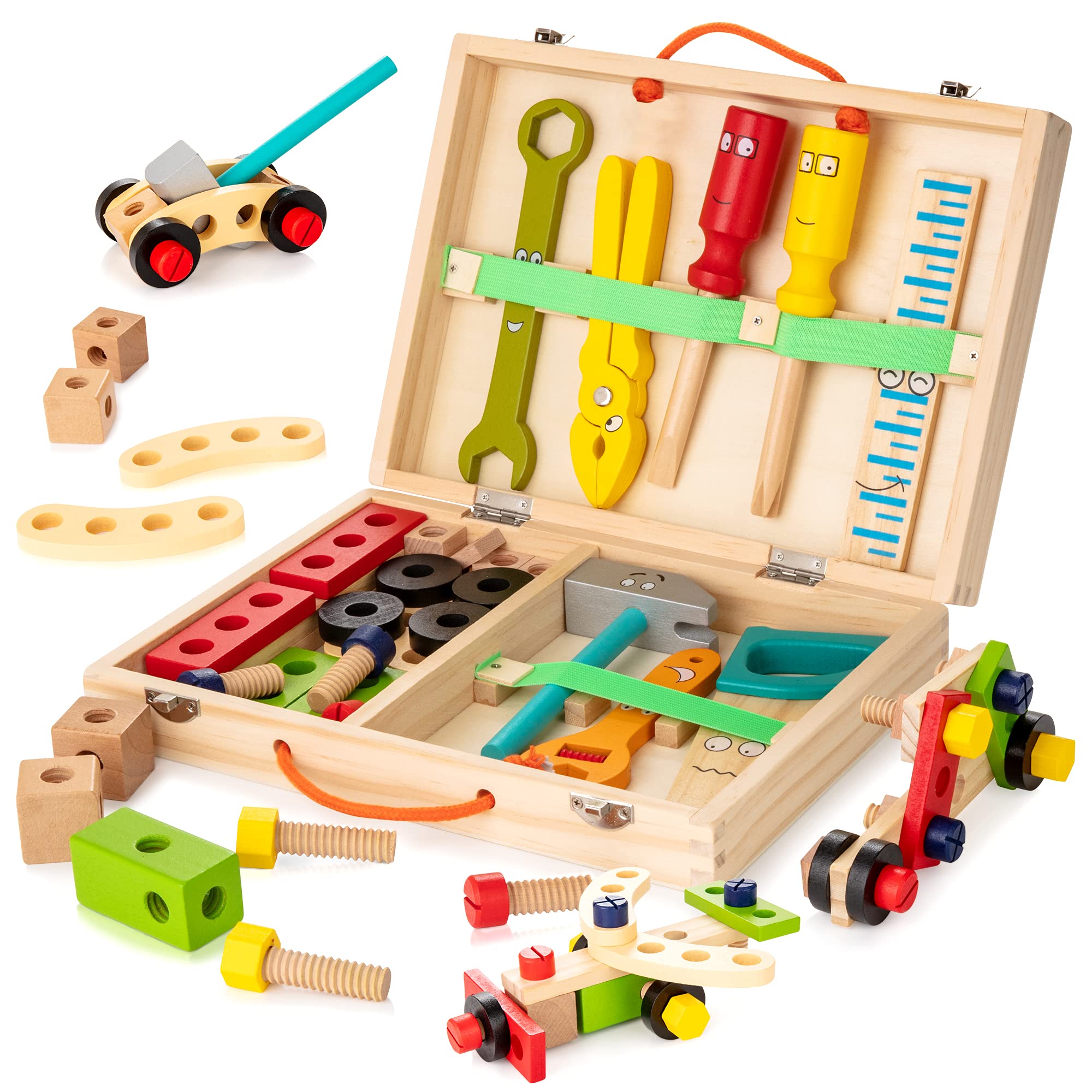Cassetta degli Attrezzi in Legno per Bambini - Creativa ed Educativa