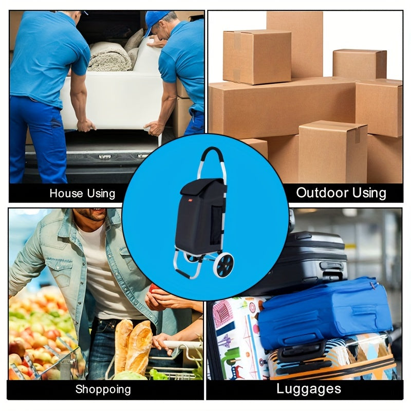 Carrello Portatile – Pieghevole con Borsa Rimovibile e Manico Telescopico