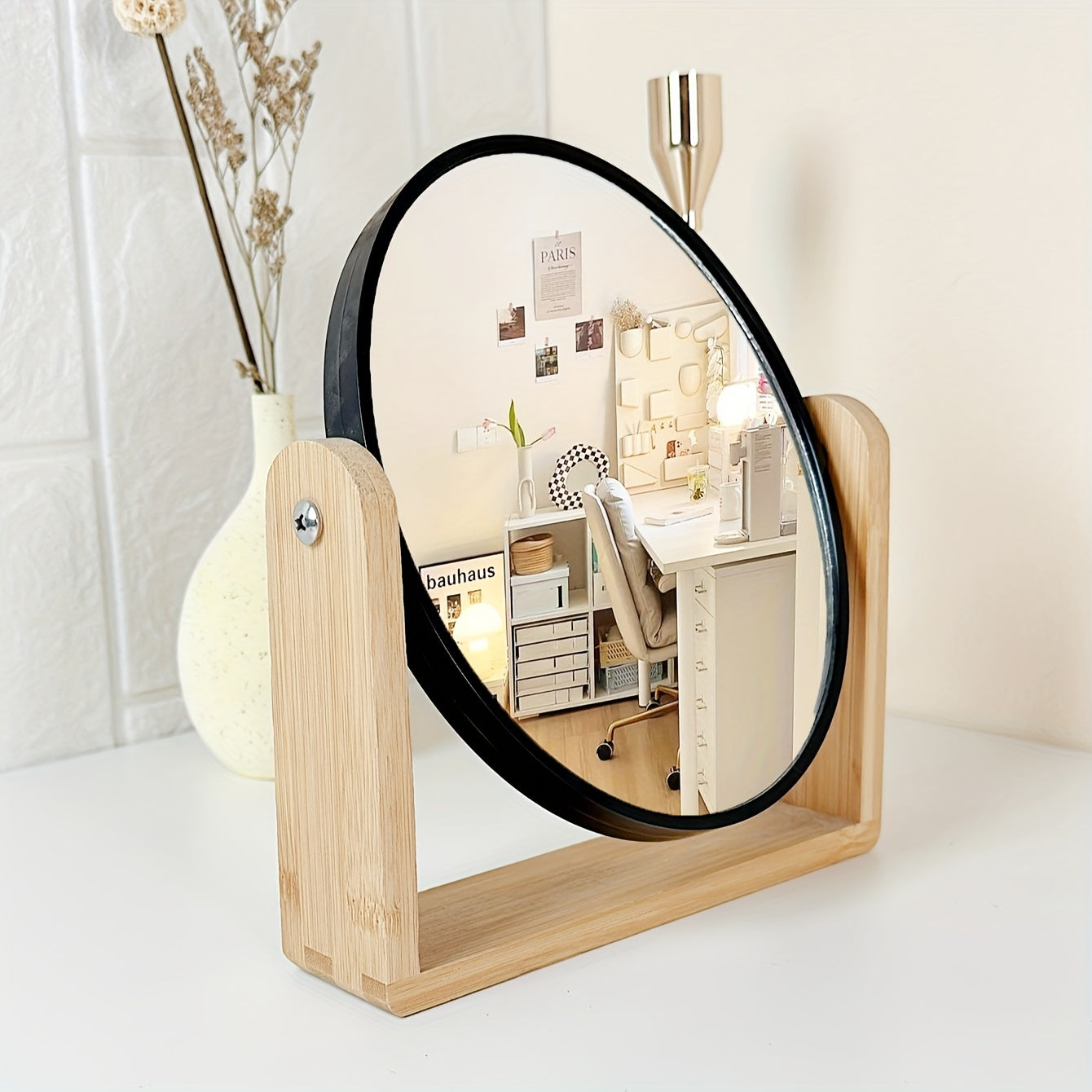 Specchio per Trucco Doppia Faccia Elegante – Pratico e Atmosferico