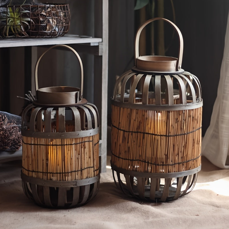 Lanterna da Esterno in Legno Rustico – Creatore di Atmosfera Autentica per Giardino, Terrazza o Interni