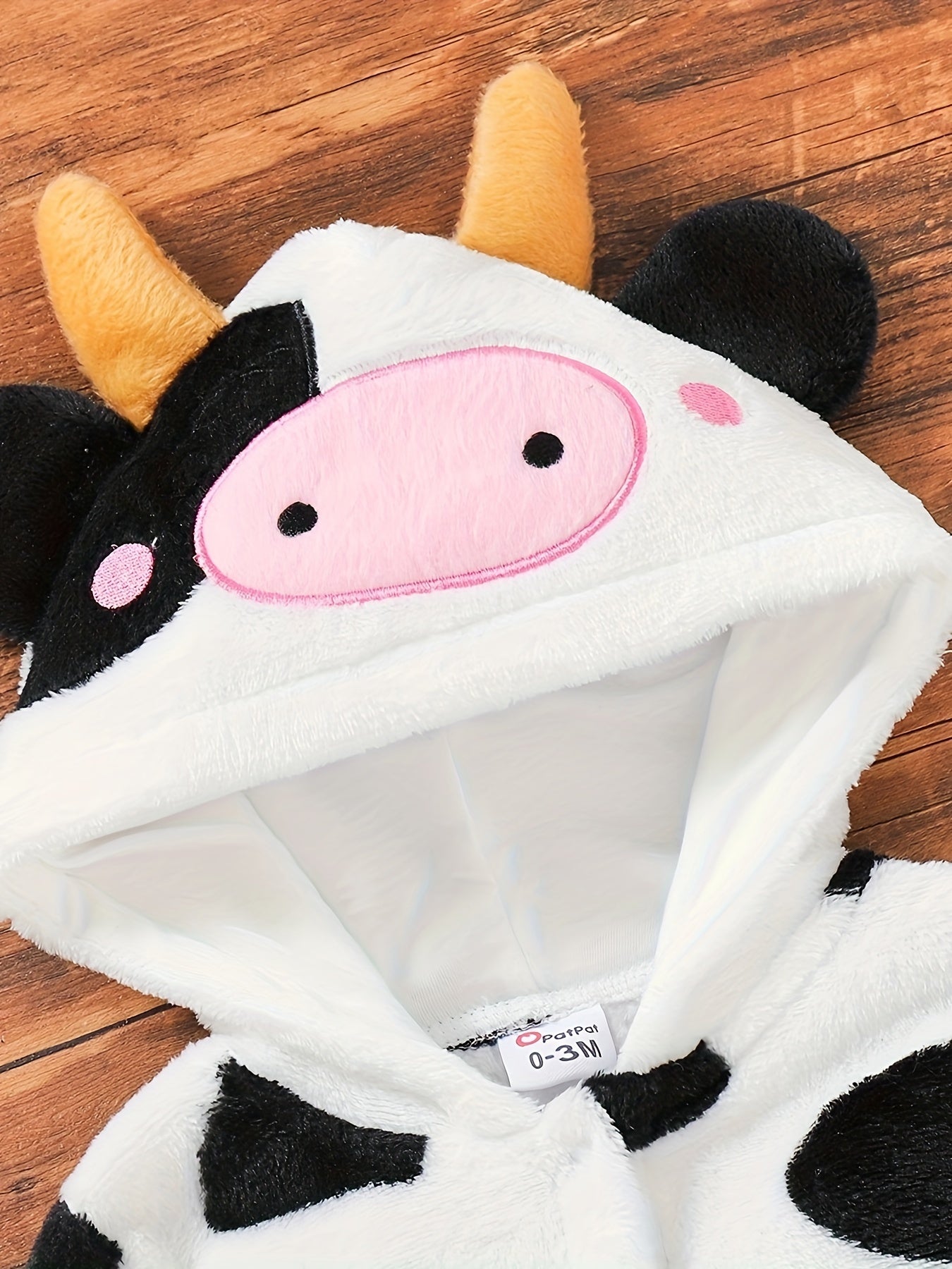 Romper per Bambini con Stampa di Mucca – Inclusa Cappello per Autunno e Inverno