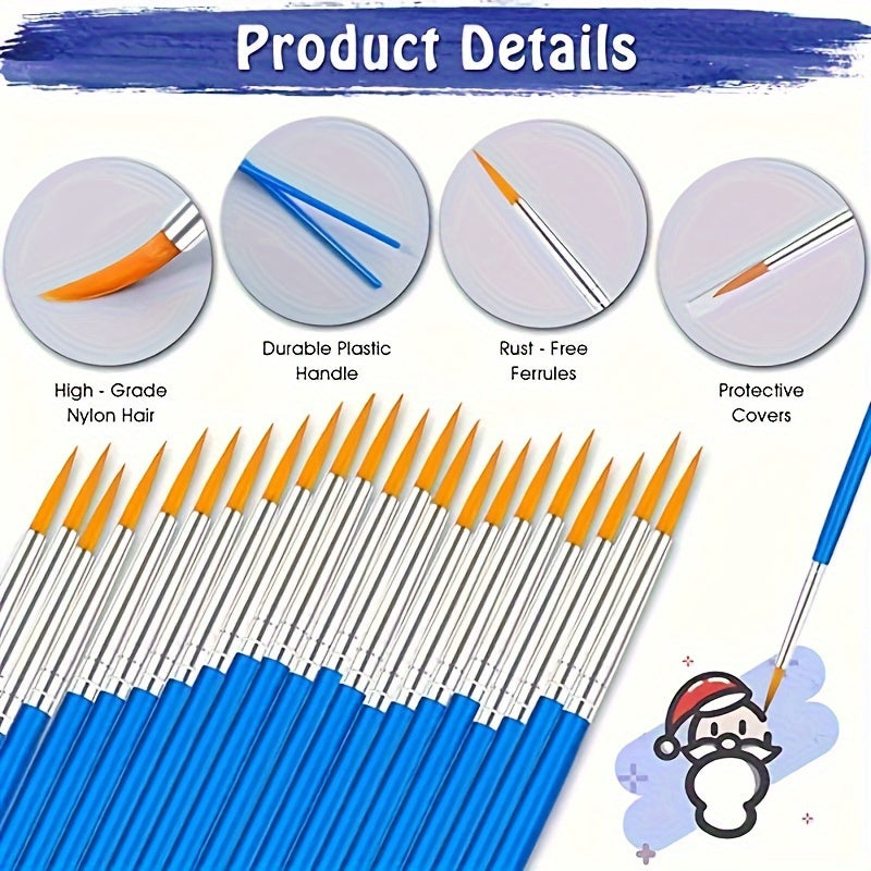 Set di Pennelli Professionali – Adatto per Pittura ad Olio, Acrilico e Acquerello