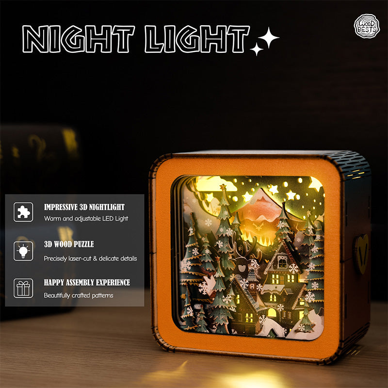 Casa di Natale 3D con Illuminazione - Luce LED Calda e Decorazione Unica