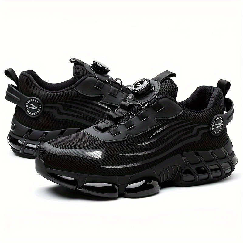 Scarpe da Lavoro Sicure per Uomini - Traspiranti e Antiscivolo con Fibbia Rotante