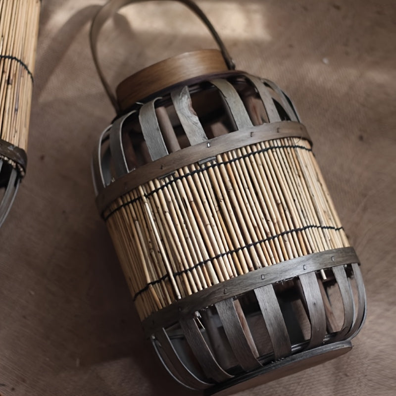 Lanterna da Esterno in Legno Rustico – Creatore di Atmosfera Autentica per Giardino, Terrazza o Interni