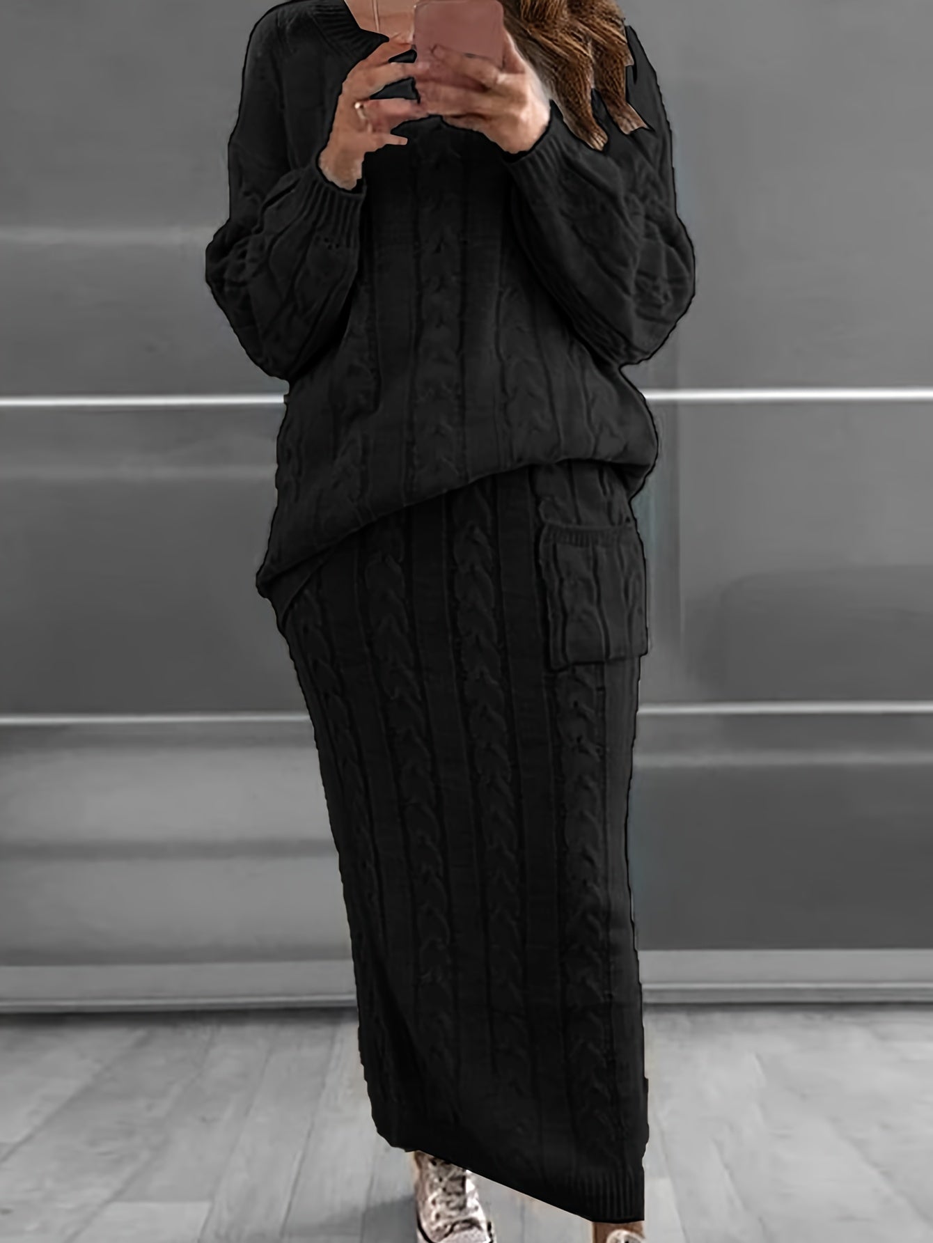 Set Maglione Plus-Size Luna - Confortevole e Stilosamente per l'Autunno & Inverno