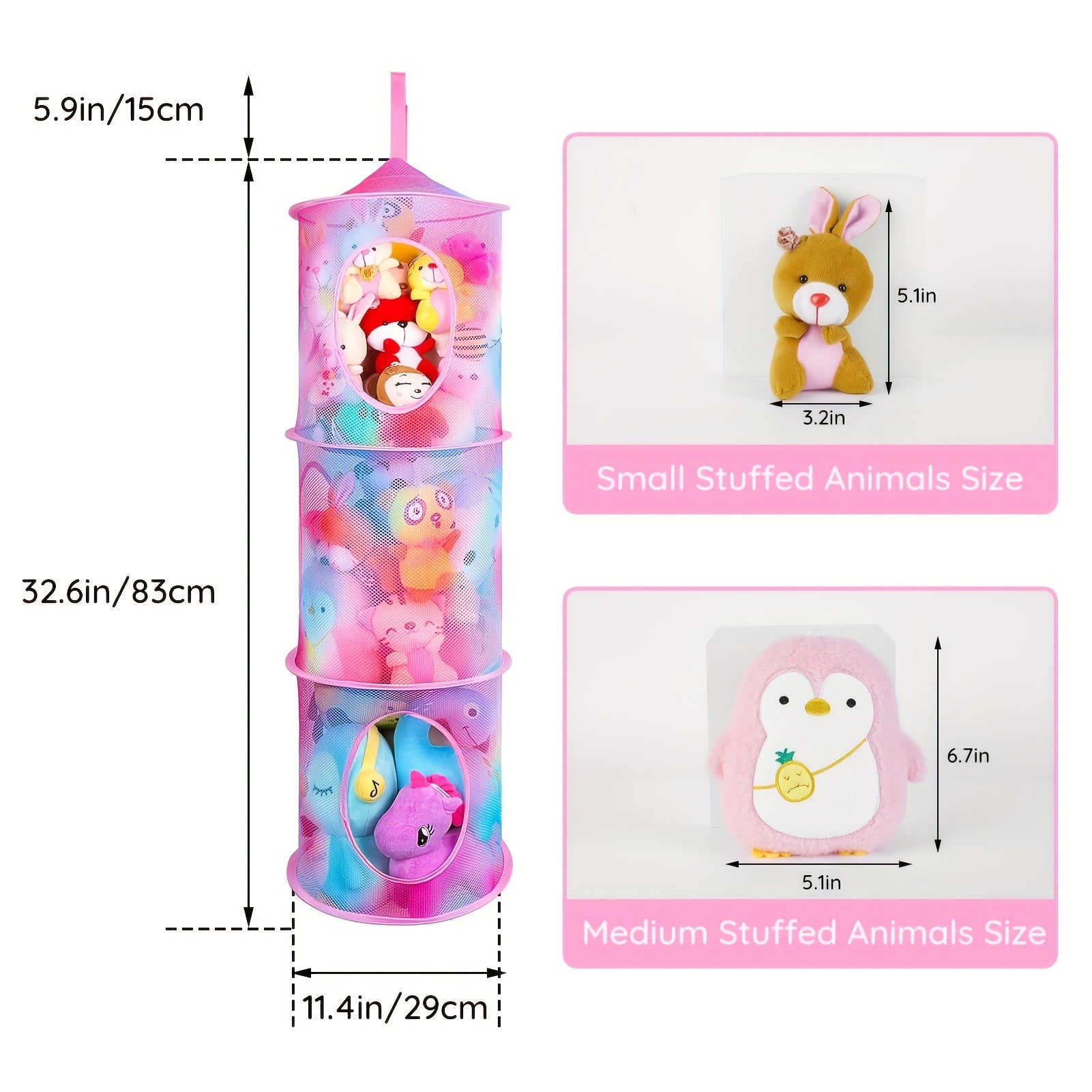 TidyTower Rete di Stoccaggio a 4 Strati - Salvaspazio e Multifunzionale