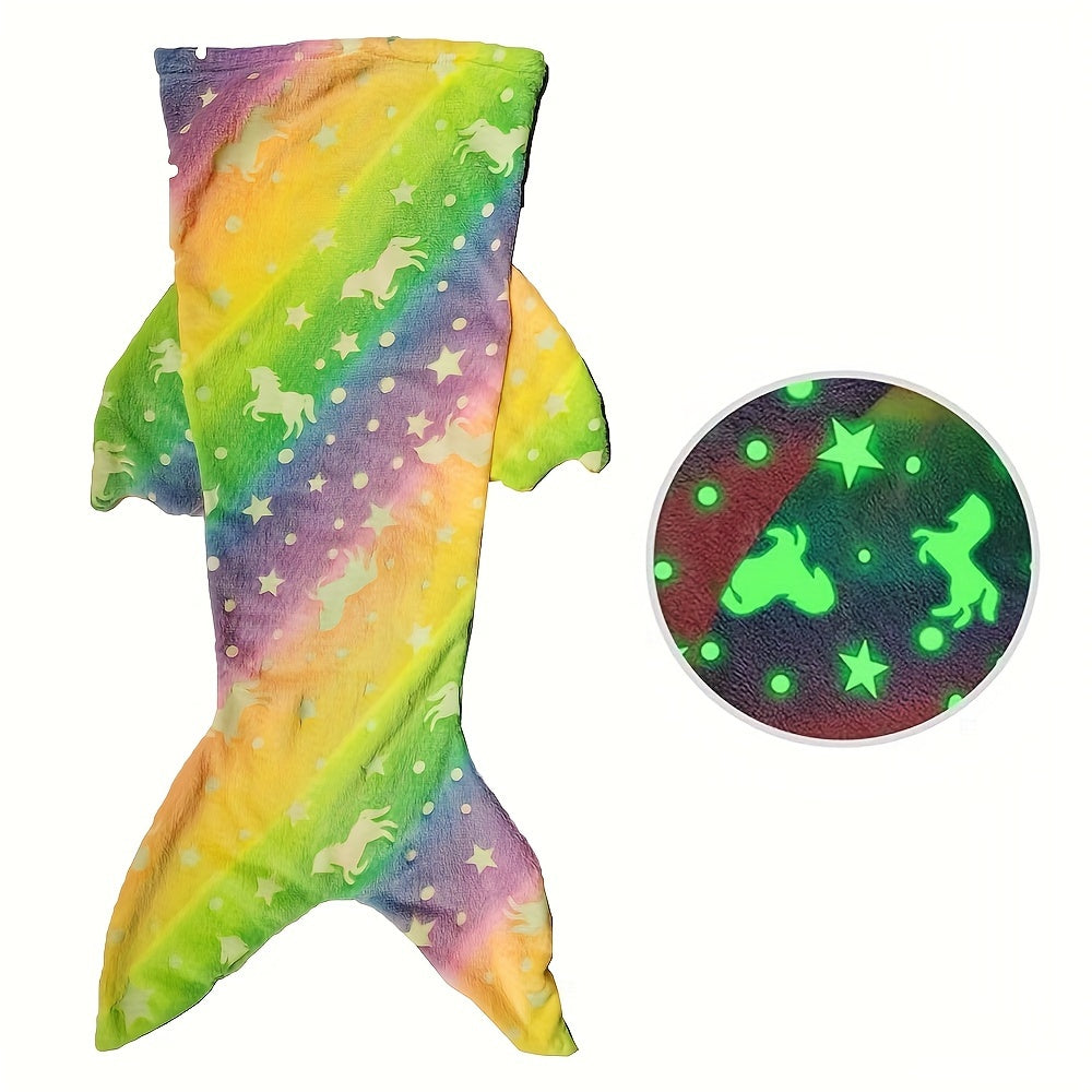 Sacco a Pelo Magico da Sirena con Effetto Luminoso – Morbido Pile per Bambini