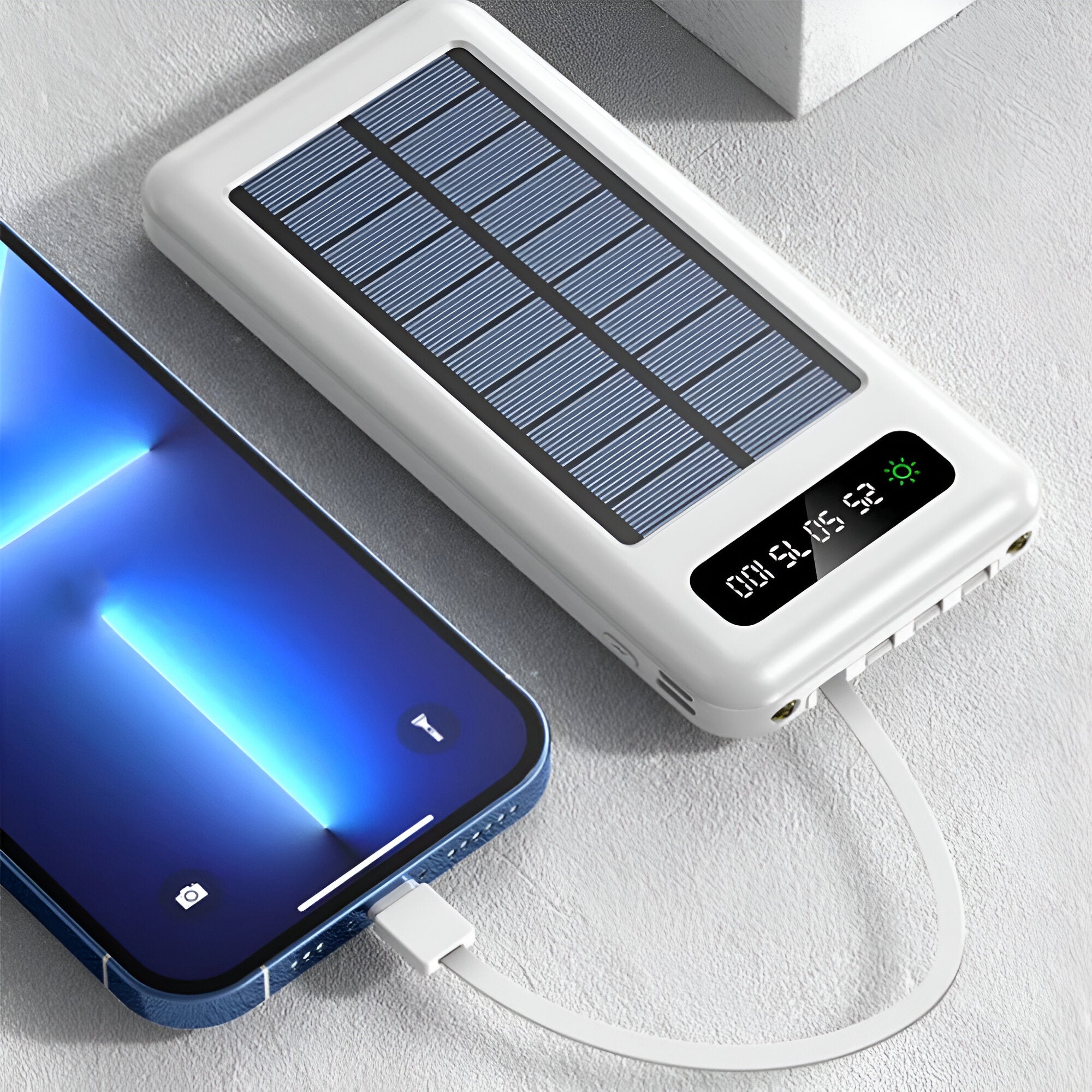 Powerbank Solare ad Alta Capacità 20.000mAh – Ricarica Veloce e Doppia