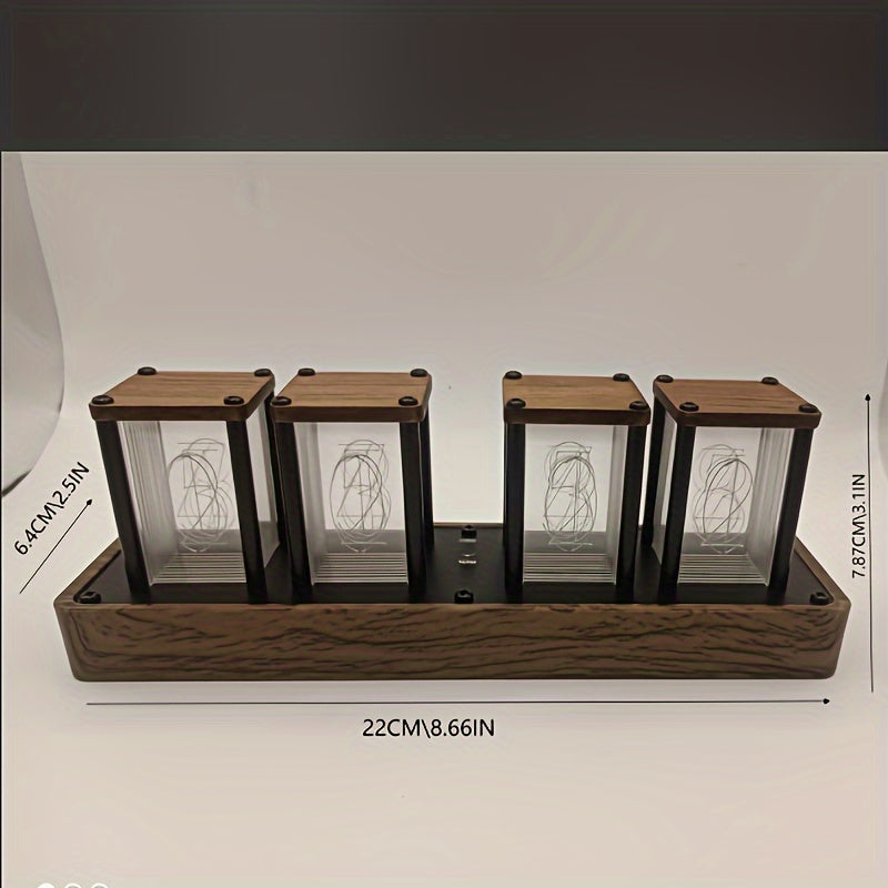 Orologio a Tubo Retro Moderno – Orologio Digitale RGB LED per Decorazione d'Interni Unica