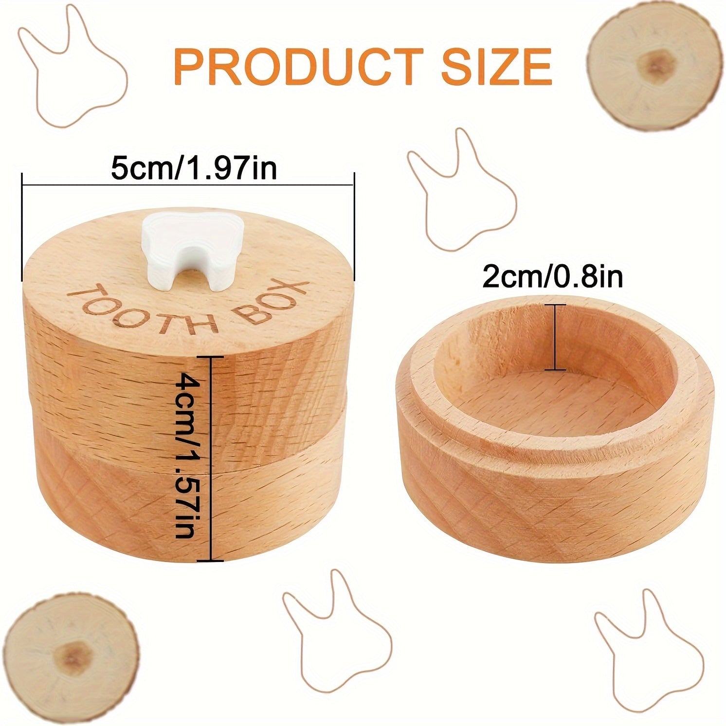 Scatola della Fatina dei Denti per Bambini - Scatola di Legno come Ricordo e Souvenir