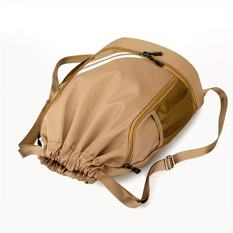 Borsa da palestra in nylon elegante con cordino – Pratica e impermeabile per sport e viaggi