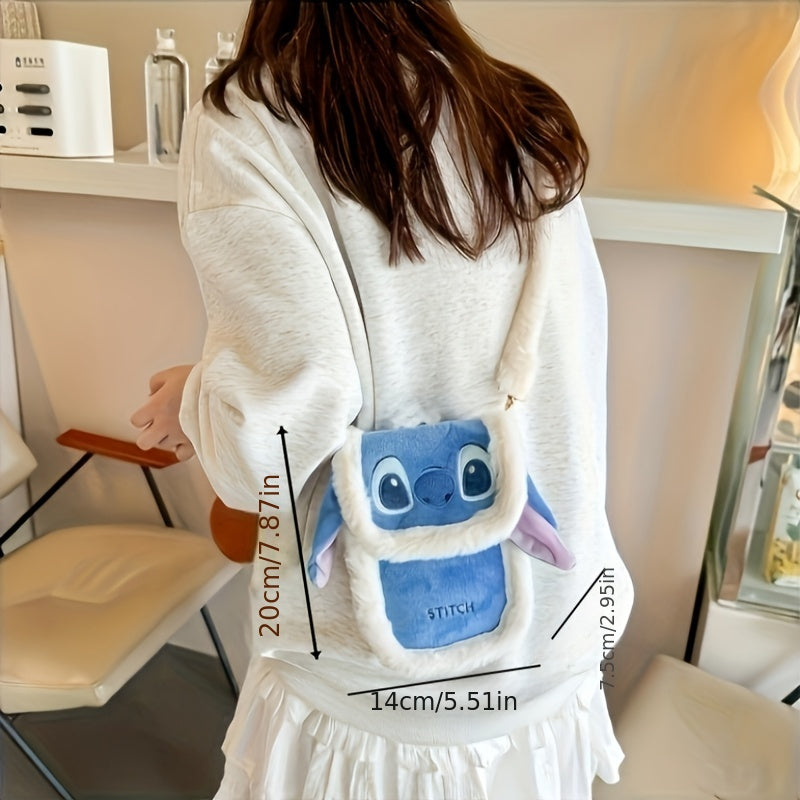 Borsa Crossbody Stitch Carina – Con Pelliccia e Design Ricamato per Uso Quotidiano