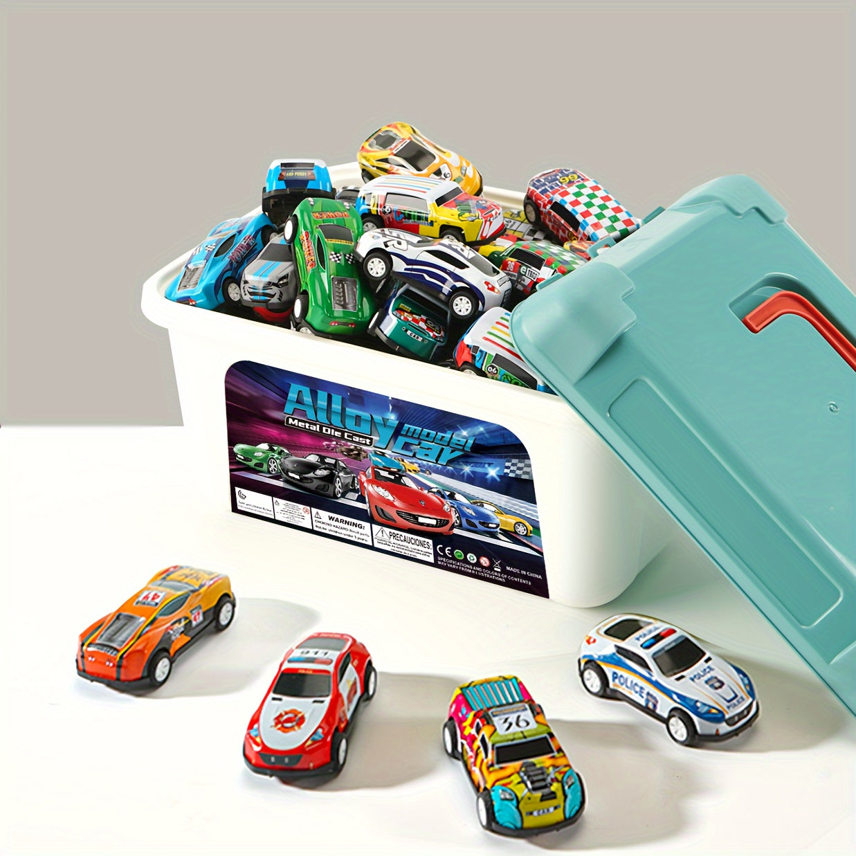 Set di Auto Giocattolo Dinamiche con 50 Auto e Contenitore – Regalo Perfetto per Bambini