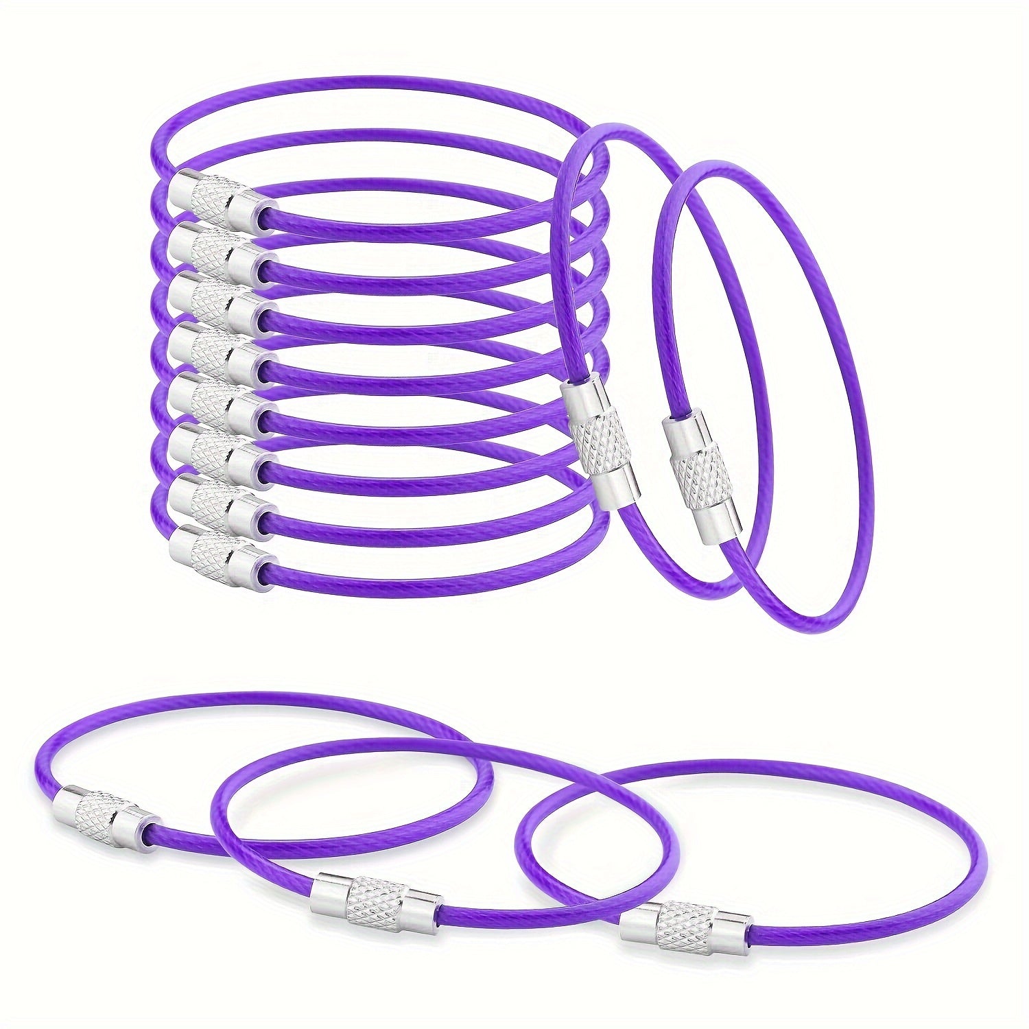 Set di Portachiavi in Acciaio Inossidabile – Portachiavi Resistenti per Viaggi e Attività all'Aperto