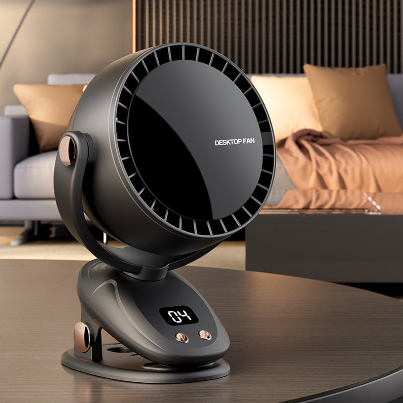 Ventilatore Portatile Senza Pale con Display Digitale – Raffreddamento Silenzioso e Ricaricabile per Interni ed Esterni