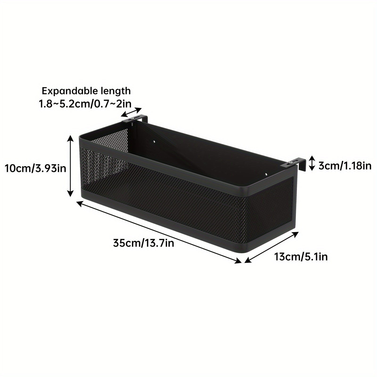 Cestino Metallico Regolabile con Ganci - Soluzione Pratica per l'Organizzazione