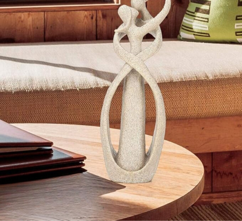 Infinity Embrace – Scultura Astratta dell'Amore Eterno