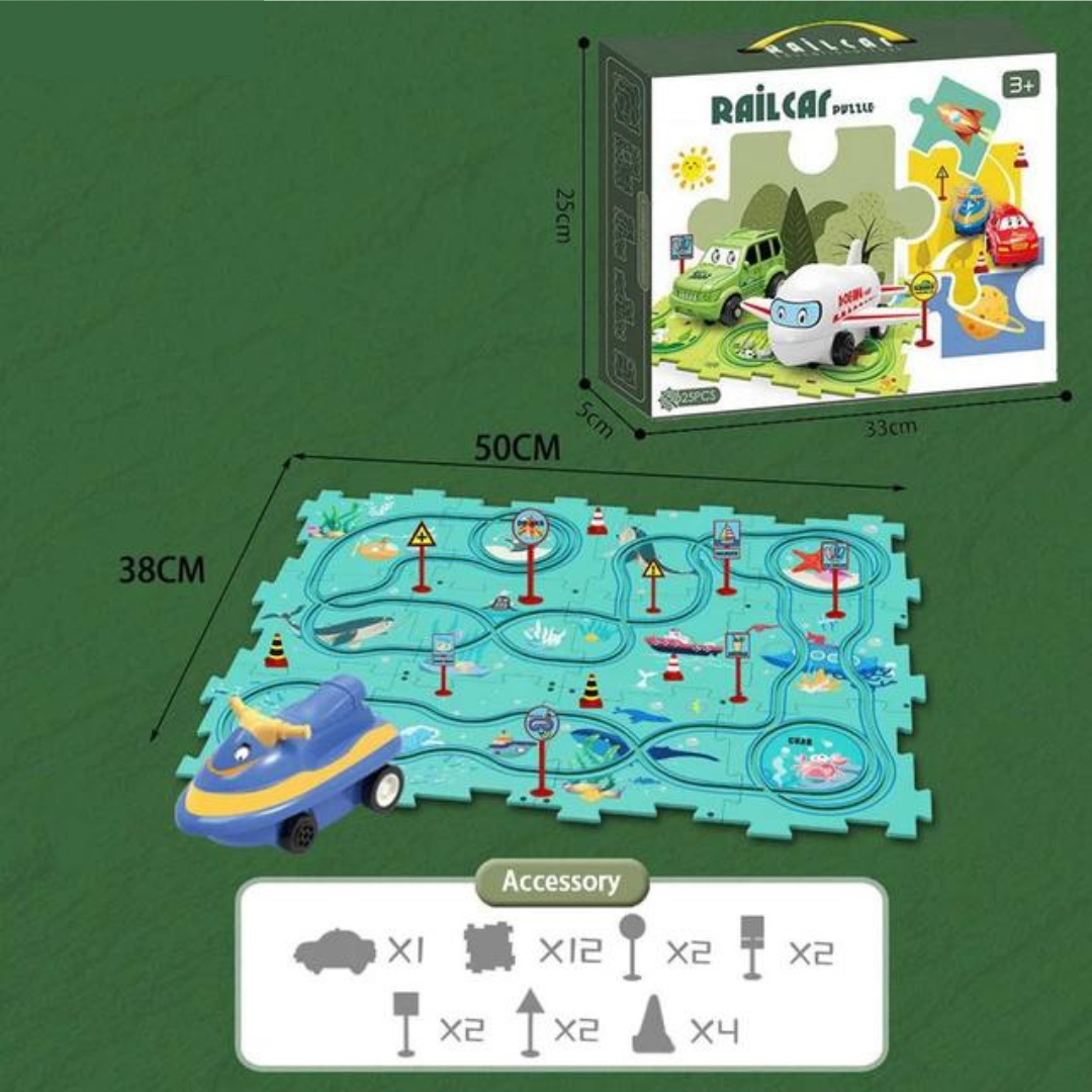 Set di Gioco Pista Puzzle - Costruzione e Divertimento Infinito