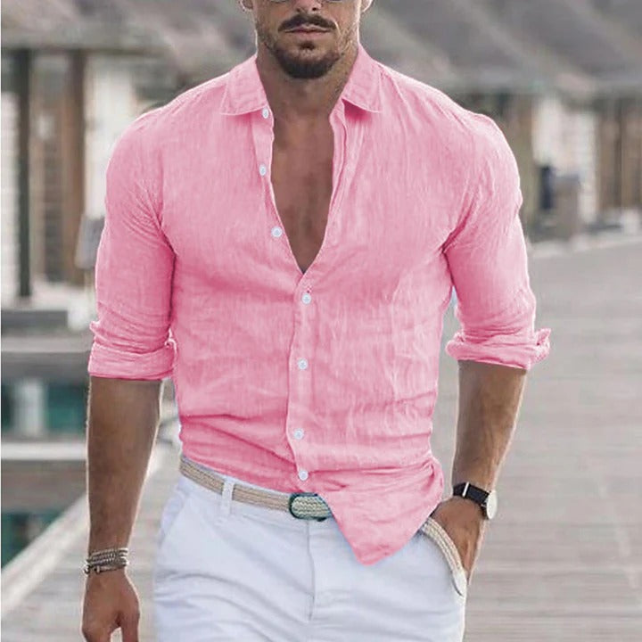 Camicia di Lino Breeze Luxe – Fresca e Confortevole per Uomini