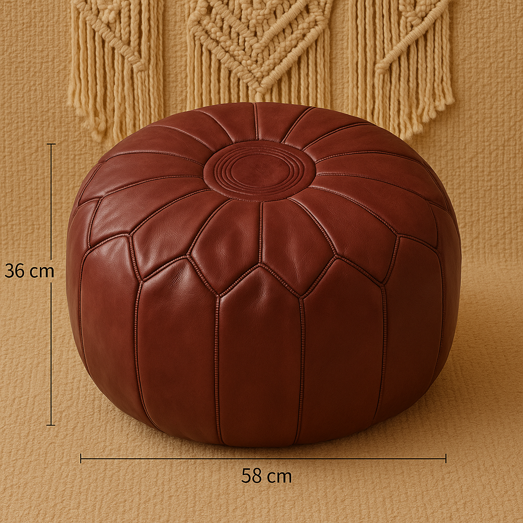 Pouf in Pelle Lussuosa – Comfort e Design