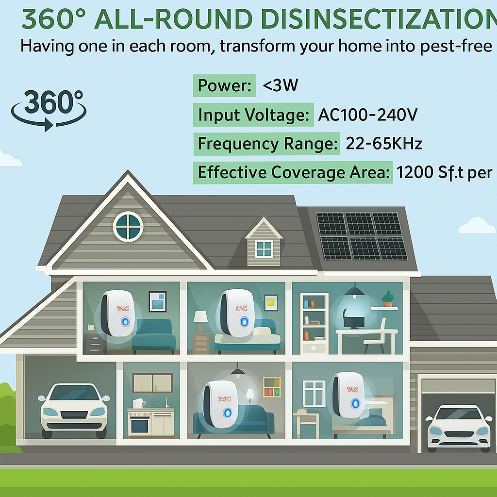 Repellente Ultrasuoni per Ratti e Topi – Silenzioso, Sicuro e Senza Chimici