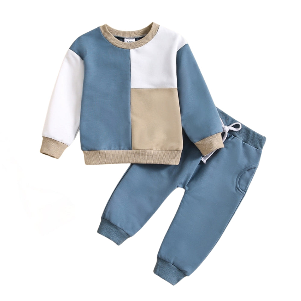 Completo Sportivo Trendy per Bambini – Design a Blocchi di Colore Confortevole
