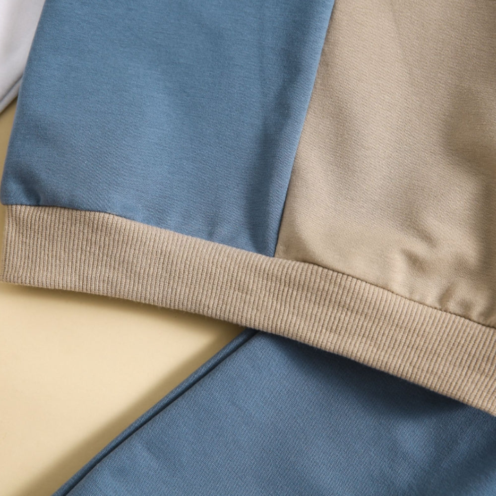 Completo Sportivo Trendy per Bambini – Design a Blocchi di Colore Confortevole