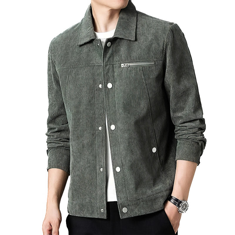 Giacca Coach in Velluto a Coste Moderna – Stile Elegante per Uomini