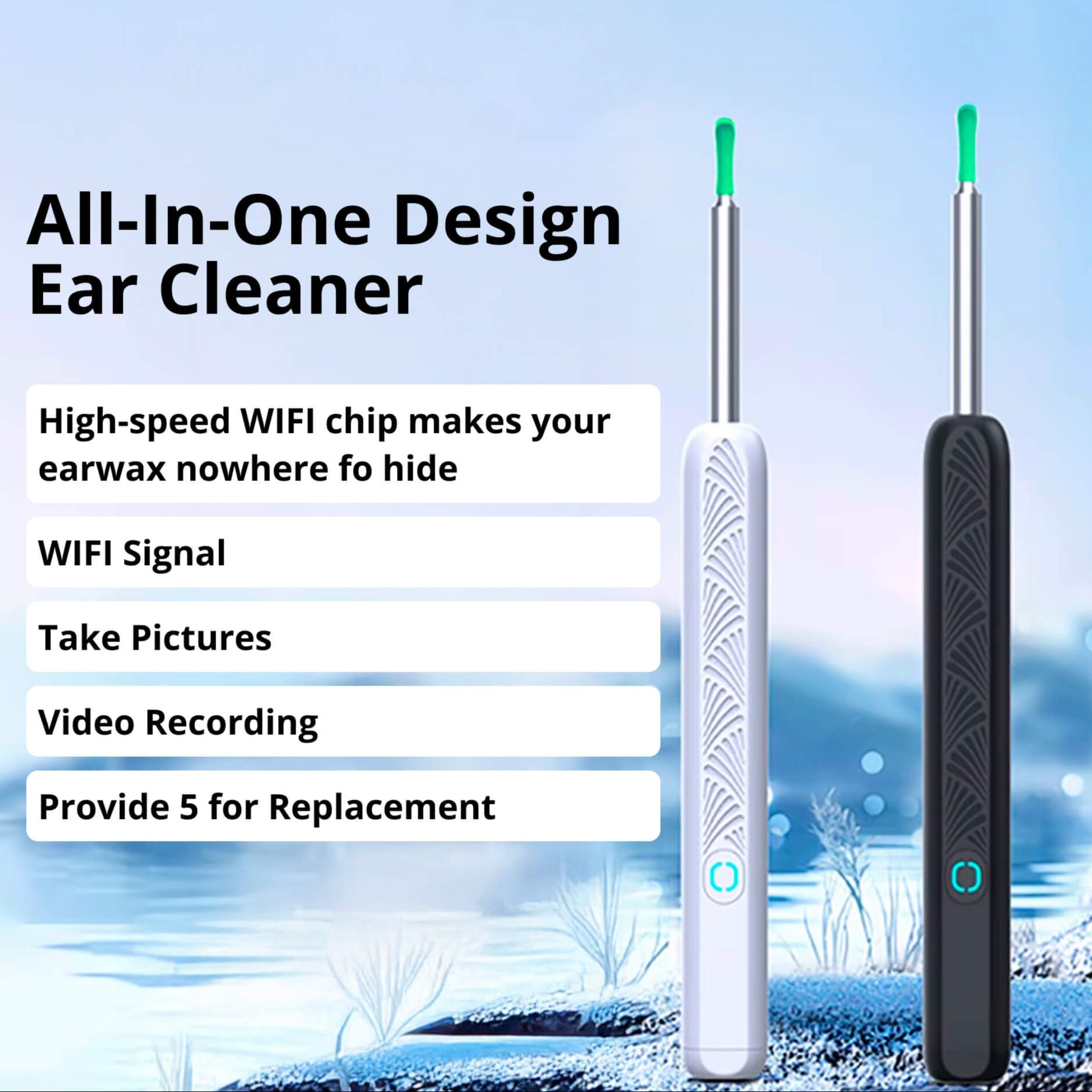 ClearView Pulisciorecchie – Intelligente, Sicuro e Igienico