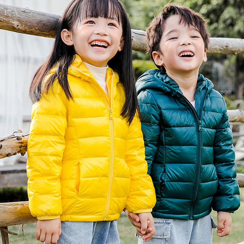 Giacca Leggera in Piuma Luca per Bambini - Calda e Casual per l'Autunno e l'Inverno