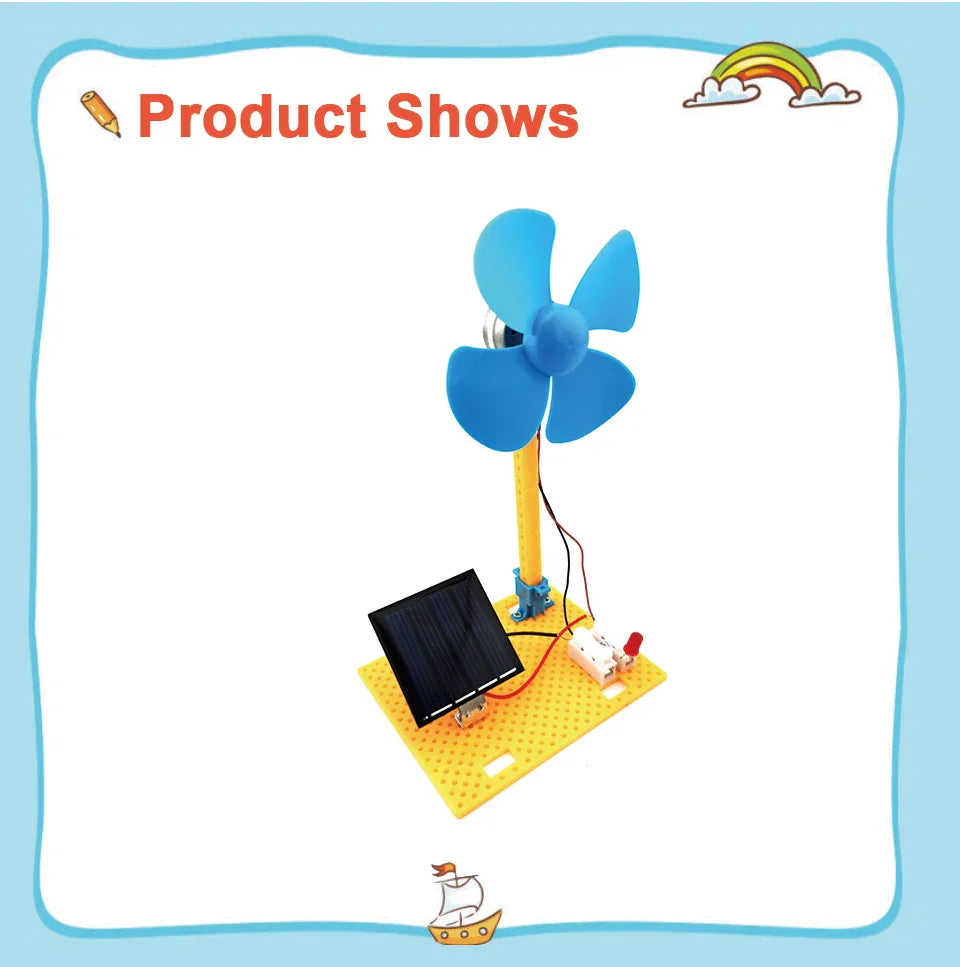 Set Educativo di Energia Solare e Eolica – Esperimento Fai-da-Te Divertente e Istruttivo