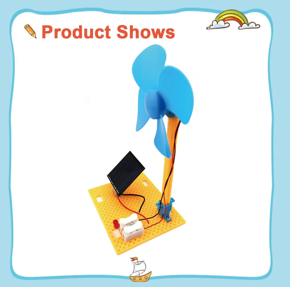 Set Educativo di Energia Solare e Eolica – Esperimento Fai-da-Te Divertente e Istruttivo