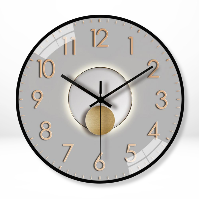 Orologio da Parete Rotondo Luxe – Design Senza Tempo e Silenzioso