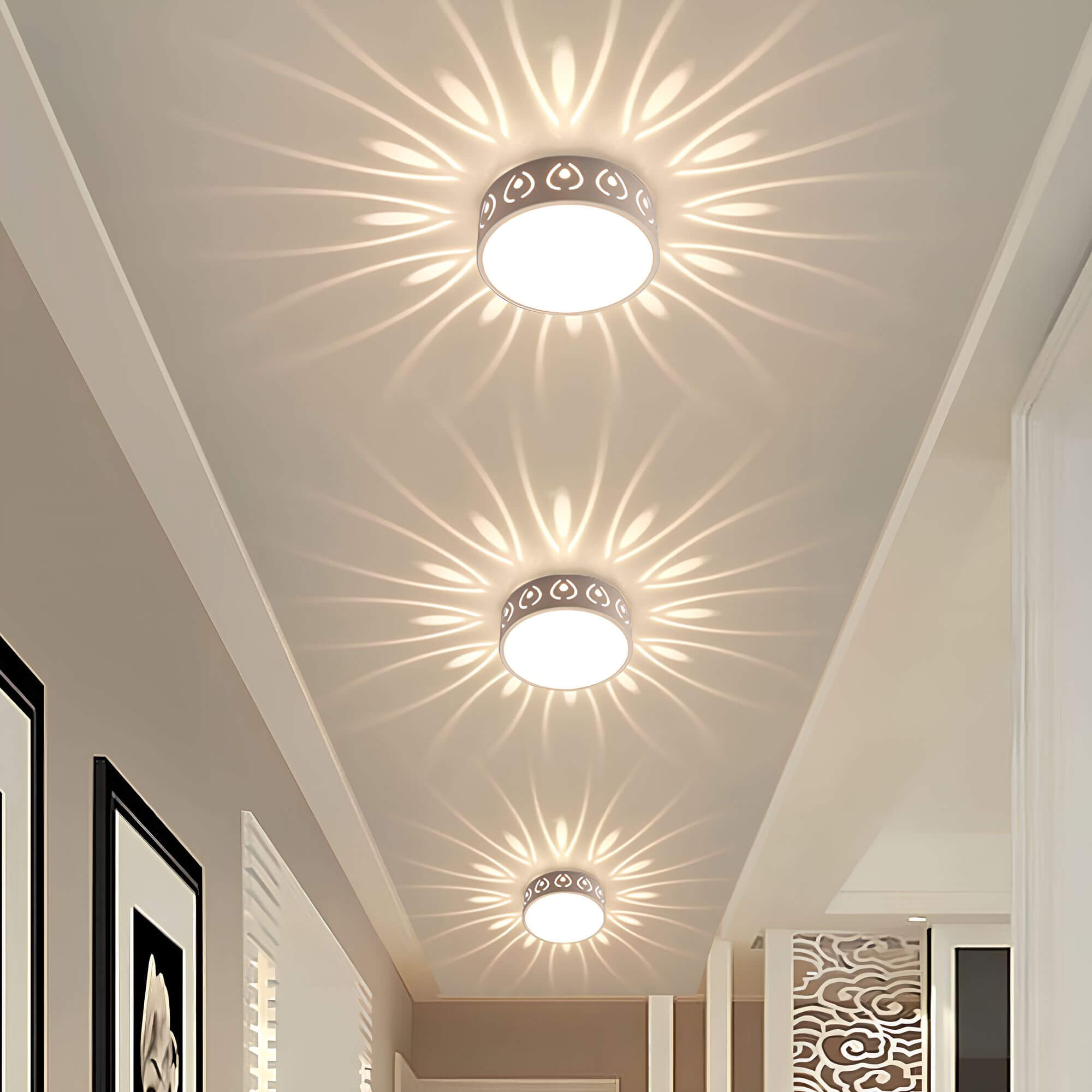 Lampada da soffitto LED Aurora - Illuminazione suggestiva con eleganti motivi