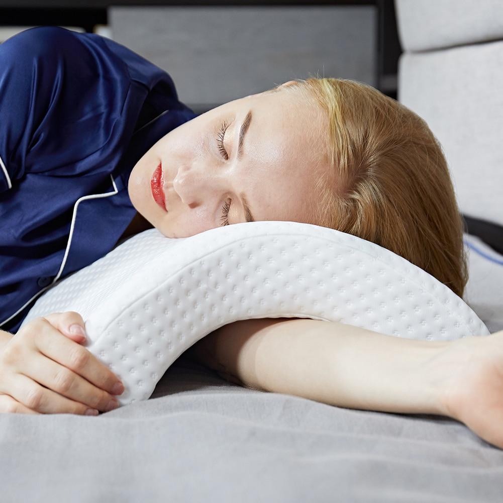 Cuscino Ergonomico per il Collo in Fibra Poliestere – Comfort e Supporto per il Sonno o il Riposo