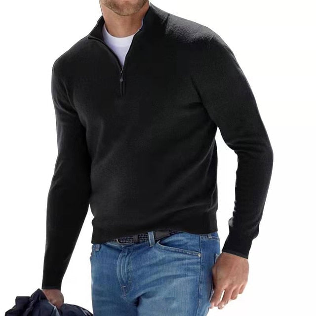 Pullover Classico con Zip – Essenziale Confortevole per Uomini