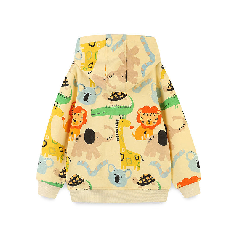 Felpa Safari Avventura per Bambini – Maglione con Stampa Animali