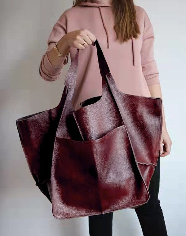 Borsa in Pelle Vegan Sienna – Elegante e Spaziosa per Ogni Occasione