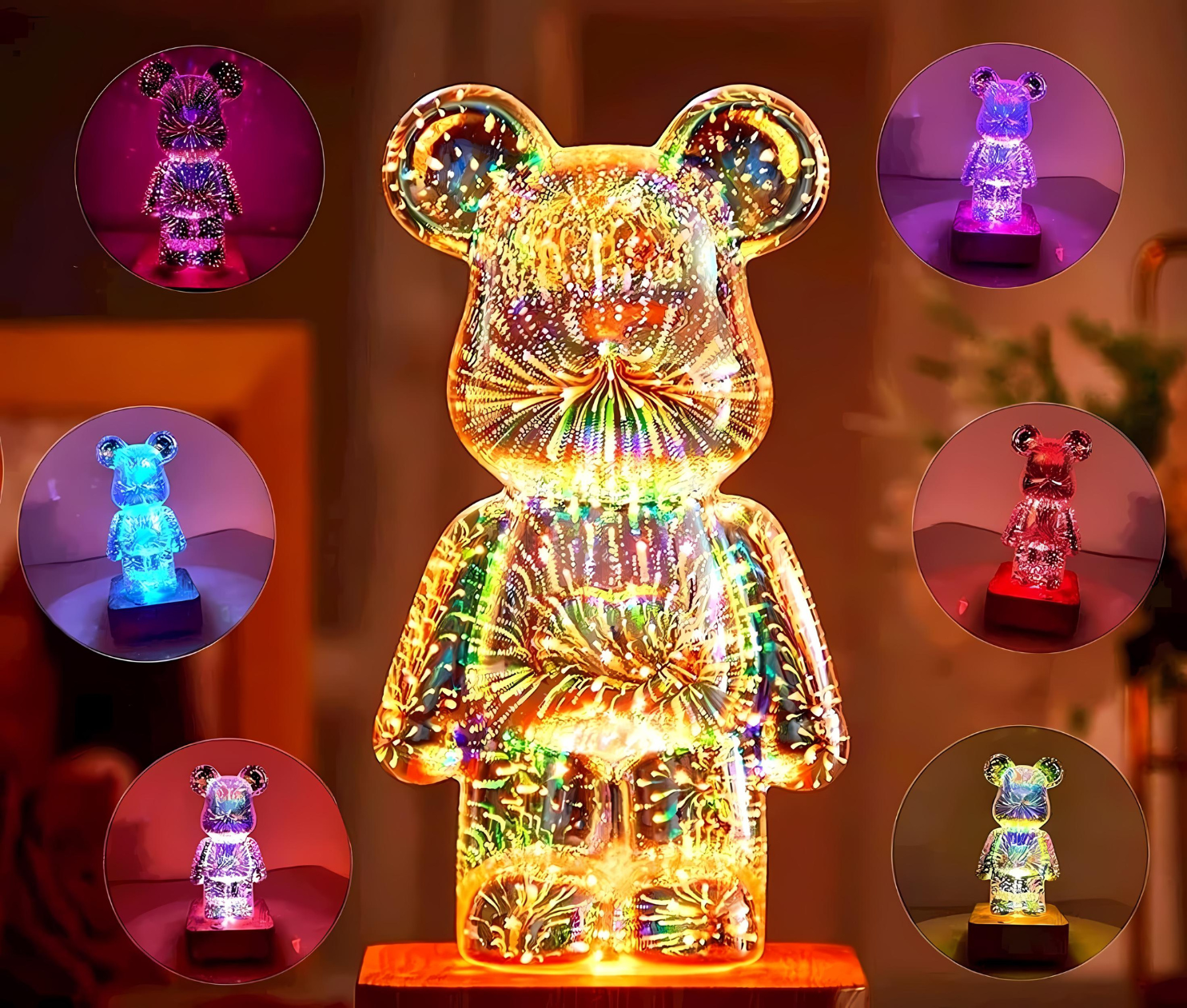 LumiBear - Lampada 3D Fuochi d'Artificio