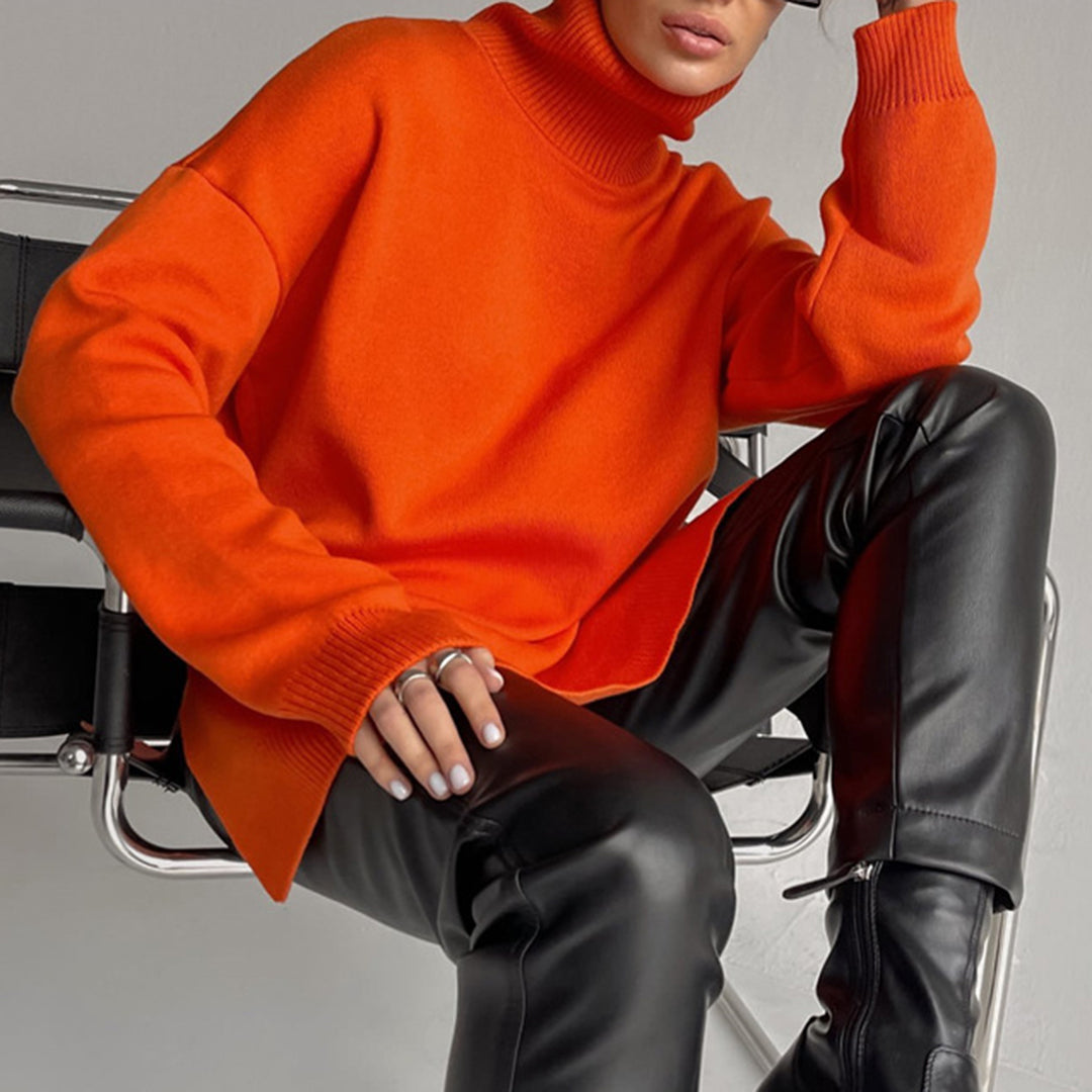 Luna - Elegante Maglione con Spacco Laterale