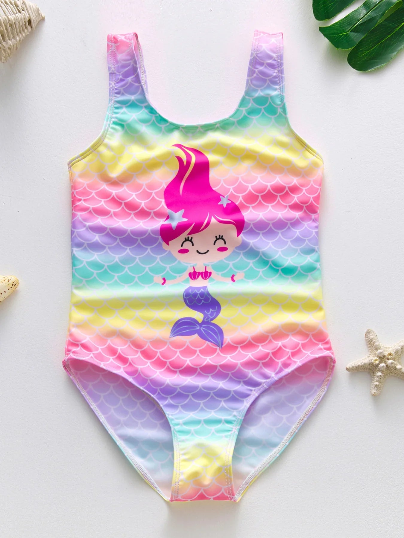 Costume da Bagno per Ragazze con Design di Sirene e Unicorni – Perfetto per Bambini di 4-8 Anni