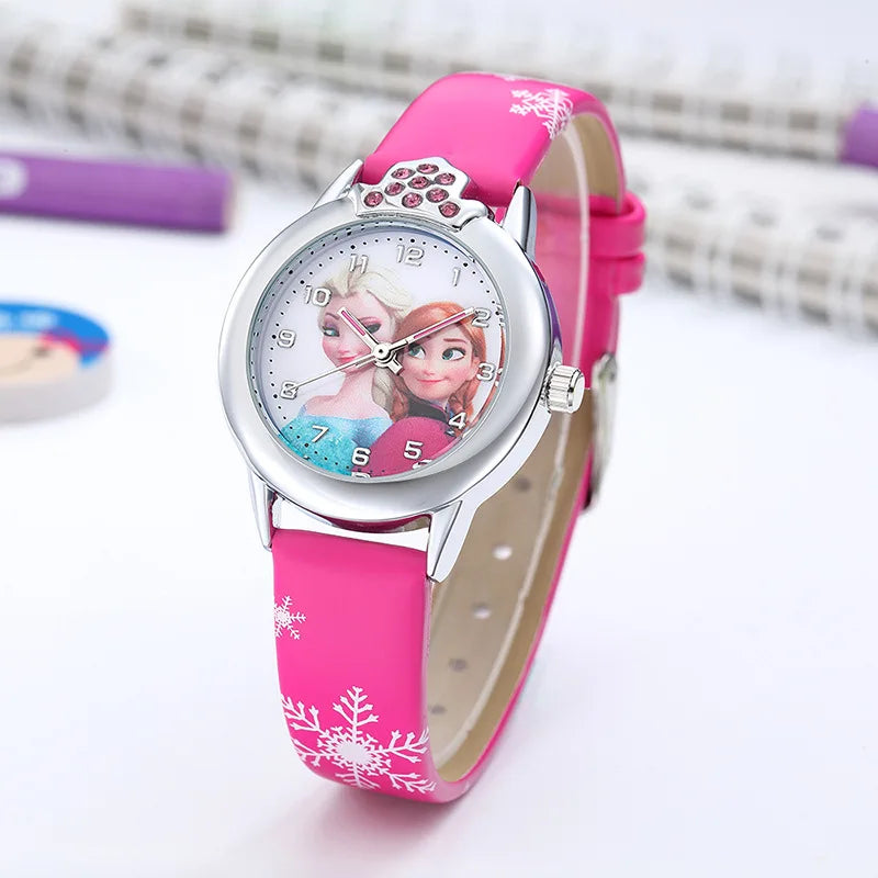 Orologio Frozen Principessa Elsa per Bambini – Cinturino in Pelle e Design Magico