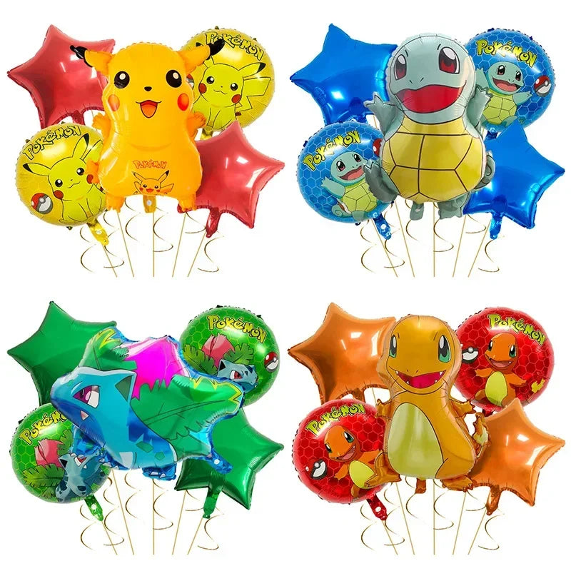 Palloncini in Alluminio di Pikachu e Charmander – Decorazioni per Feste per Fan di Pokémon